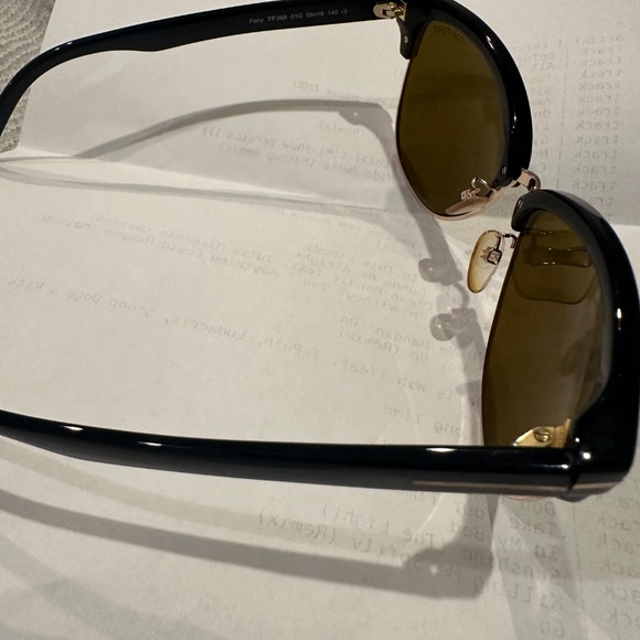 Tom Ford Sunglasses Fany Black/Gold Mirrored TF 368 with Case - Picture 9 of 15